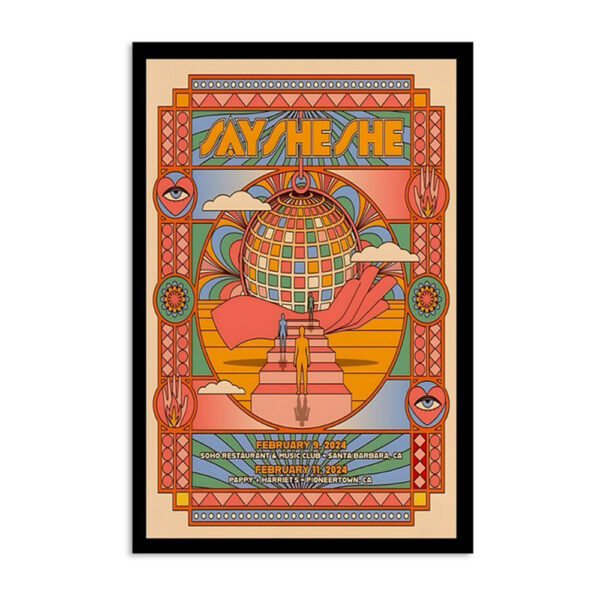 Say She She Pappy Harriets Pioneertown Ca Feb 11 2024 Event Poster