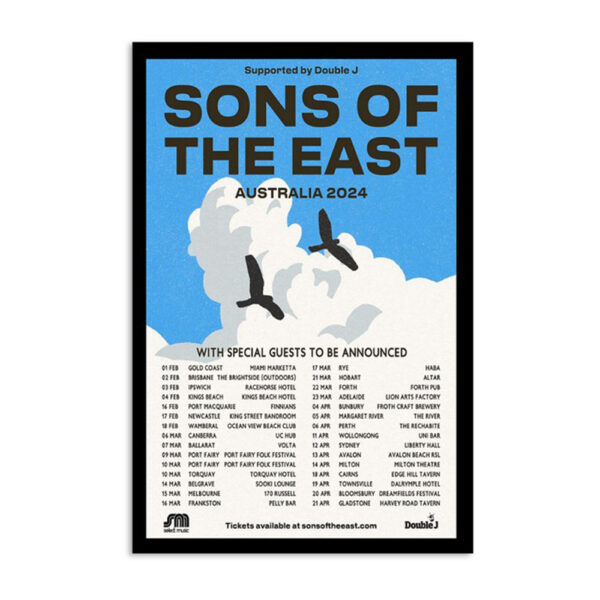 Sons Of The East Australia Tour 2024 Poster