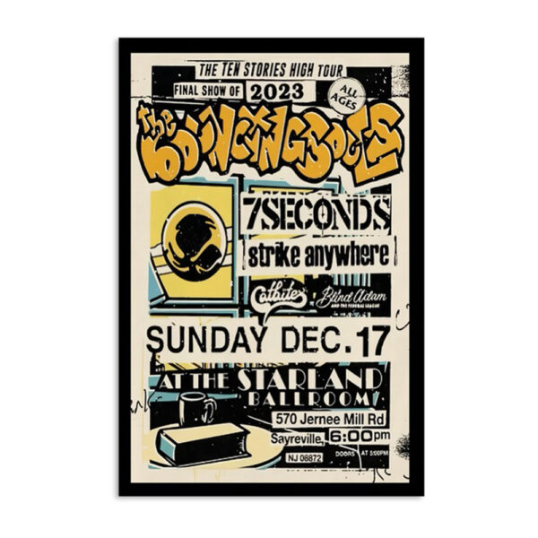 Strike Anywhere Starland Ballroom Sayreville Nj Dec 17 2023 Poster