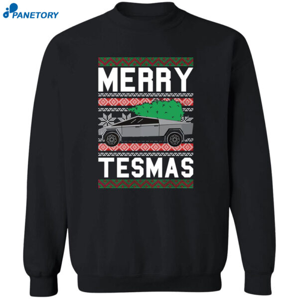 Tesla Cybertruck Merry Tesmas Christmas Sweater