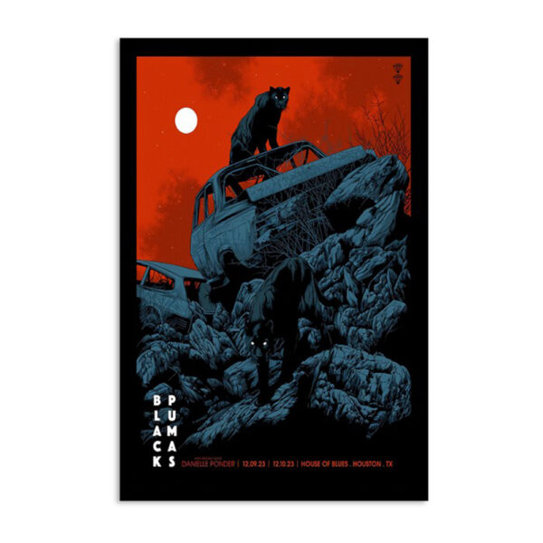 The Black Pumas House Of Blues Houston Texas December 9 - 10 2023 Poster