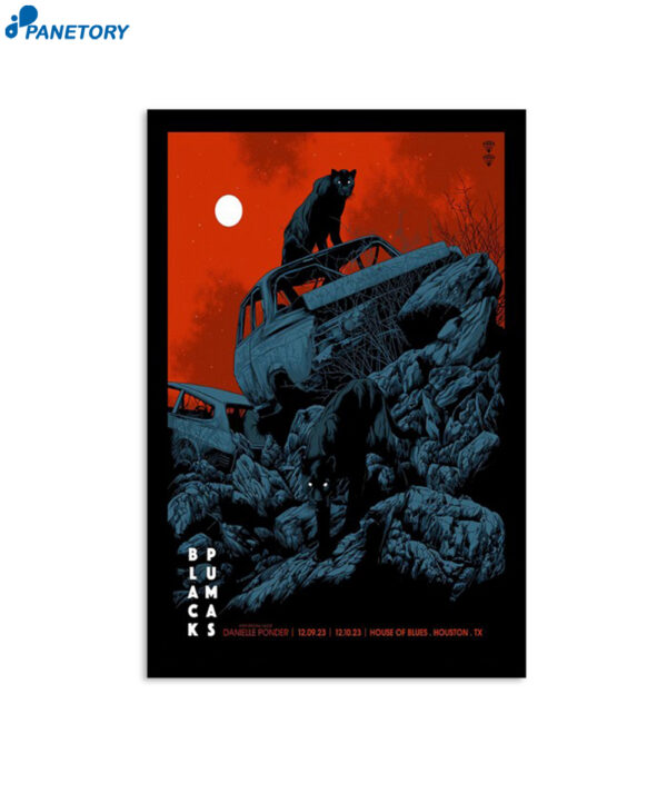 The Black Pumas House Of Blues Houston Texas December 9 - 10 2023 Poster