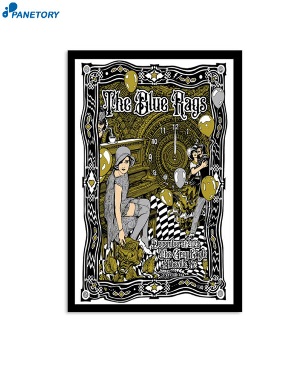 The Blue Rays New Years Eve The Grey Eagle Asheville Nc Dec 31 2023 Poster