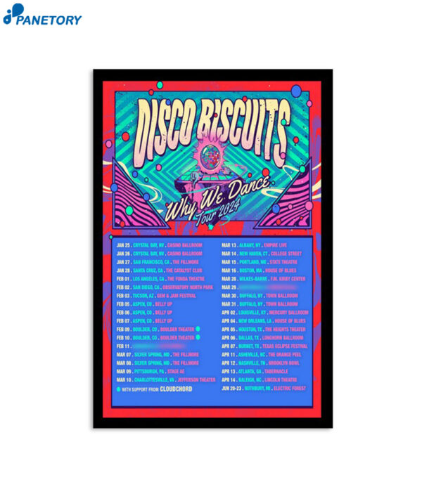 The Disco Biscuits Tour 2024 Poster