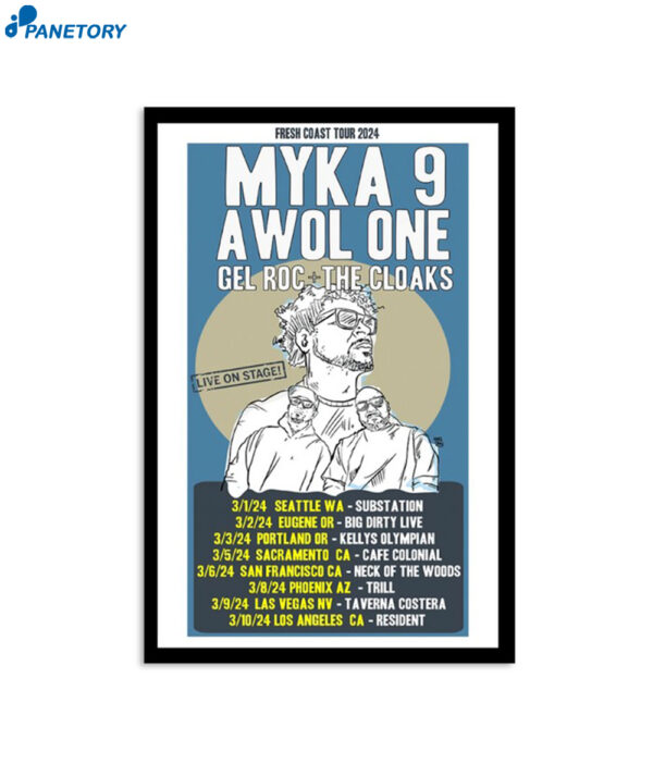 The Fresh Coast Tour Myka 9 2024 Poster