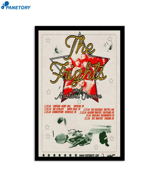 The Frights And Mustard Jervice Spring Tour 2024 Poster