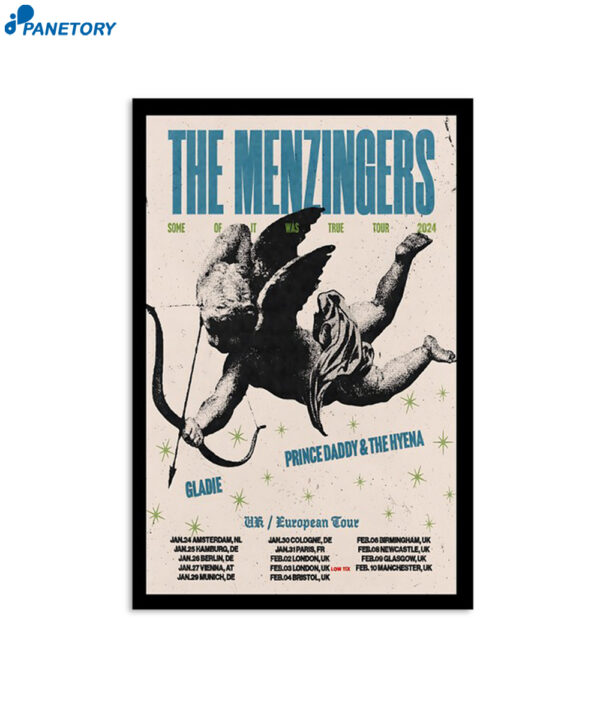 The Menzingers Uk European Tour 2024 Poster