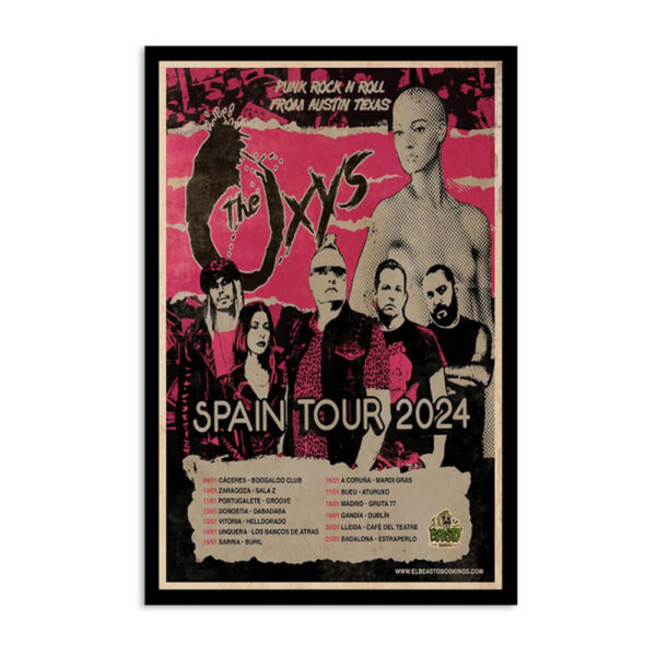The Oxys Punk Rock N Roll Austin Texas Spain Tour 2024 Poster