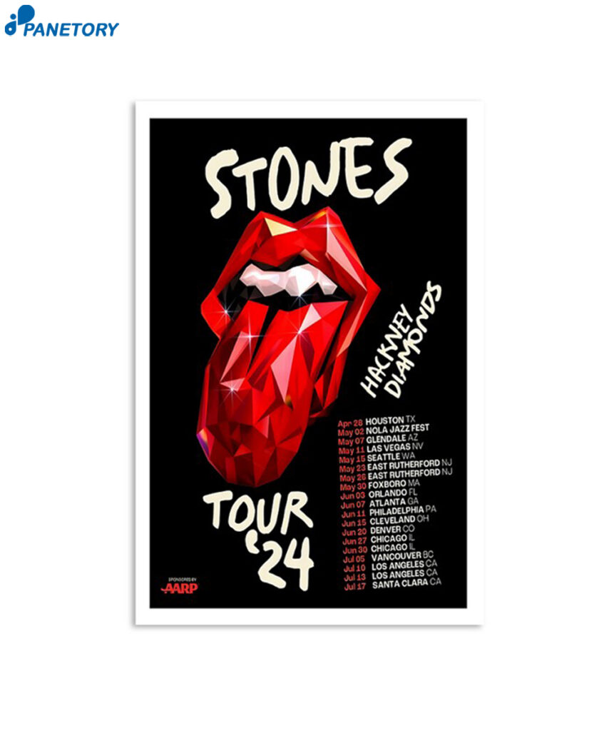 The Rolling Stones Hackney Diamonds Tour 2024 Poster 2024