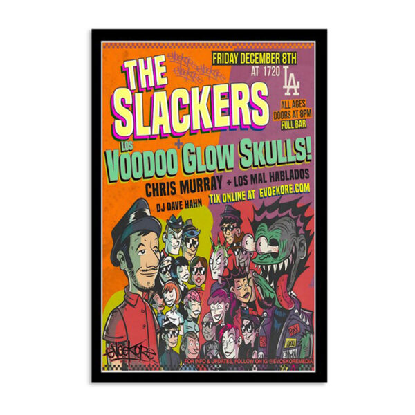 The Slackers Tour 2023 Los Angeles Ca Poster