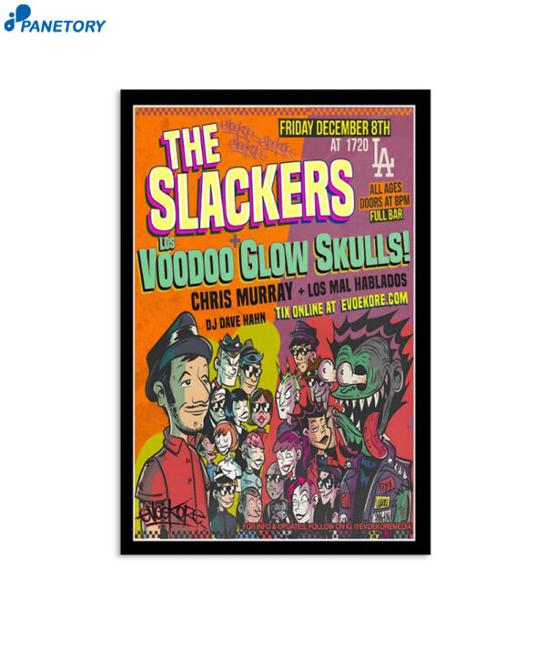 The Slackers Tour 2023 Los Angeles Ca Poster