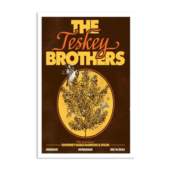 The Teskey Brothers Brisbane December 16 2023 Poster