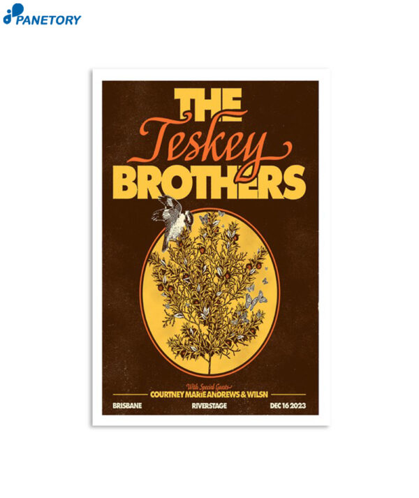 The Teskey Brothers Brisbane December 16 2023 Poster