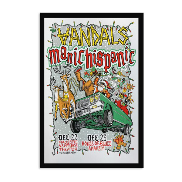 The Vandals And Manic Hispanic December 23 2023 House Of Blues Anaheim Anaheim Ca Poster