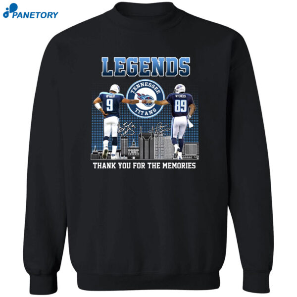 Titans Legends Thank You For The Memories Shirt