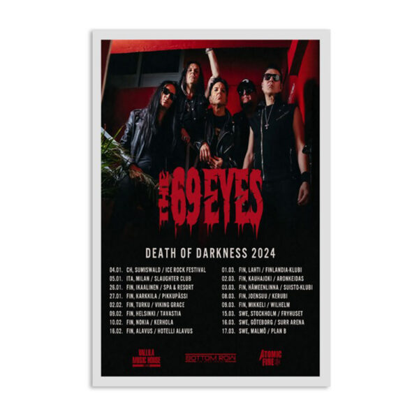 Tour The 69 Eyes Death Of Darkness 2024 Poster