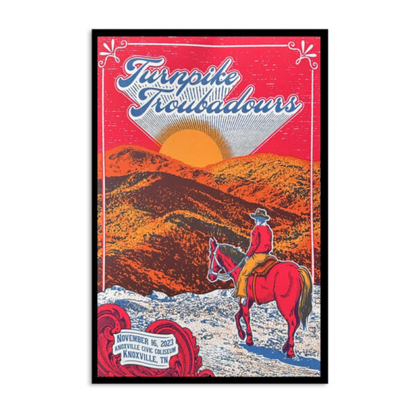Turnpike Troubadours Knoxville Tn Nov 16 2023 Poster