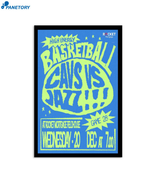 Utah Jazz Vs Cleveland Cavaliers Dec 20 2023 Poster