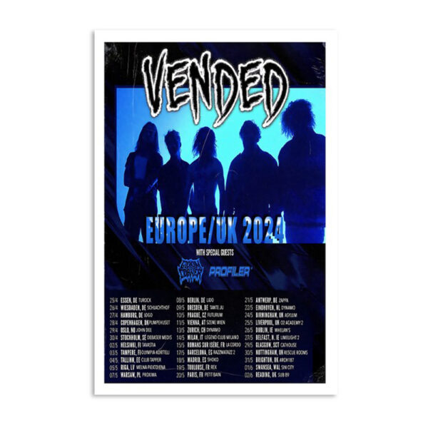 Vended 2024 Tour Europe & Uk Poster