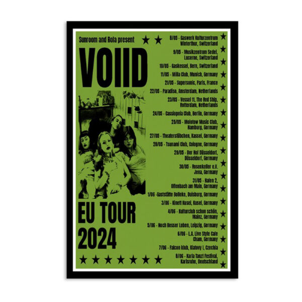 Voiid Live European Tour 2024 Poster