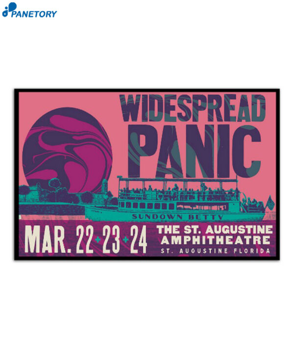 Widespread Panic St Augustine Florida March 2024 Event Poster