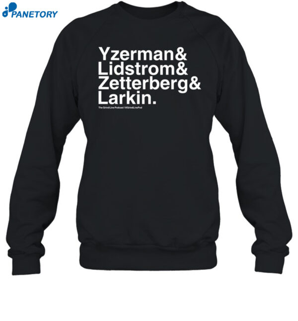 Yzerman & Lidstrom & Zetterberg & Larkin Shirt
