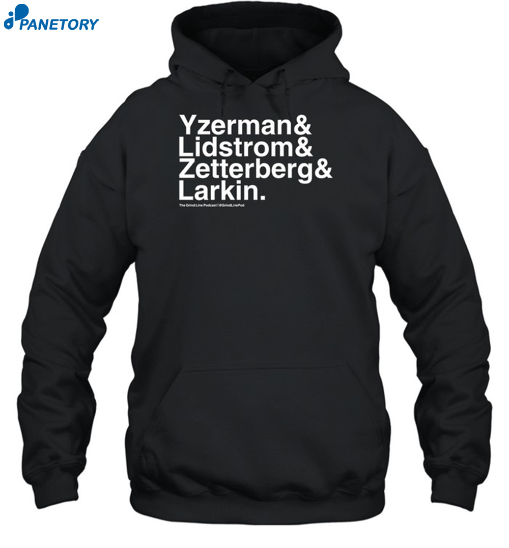 Yzerman & Lidstrom & Zetterberg & Larkin Shirt 7 Yzerman & Lidstrom & Zetterberg & Larkin Shirt 2