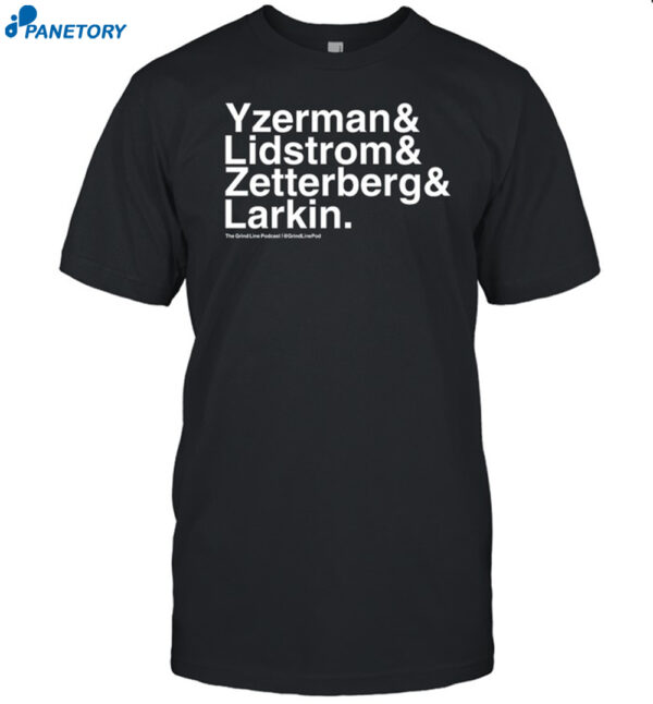 Yzerman & Lidstrom & Zetterberg & Larkin Shirt