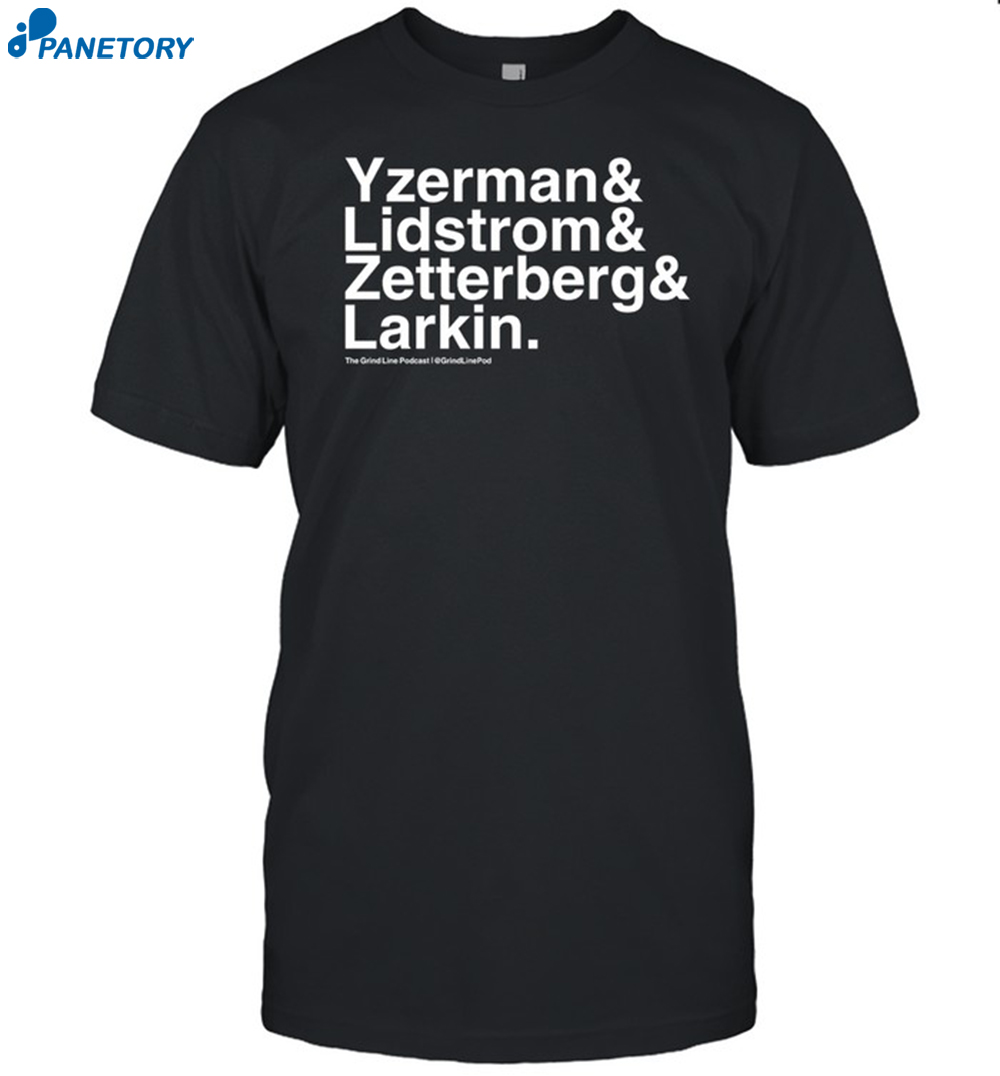 Yzerman & Lidstrom & Zetterberg & Larkin Shirt 8 Yzerman & Lidstrom & Zetterberg & Larkin Shirt