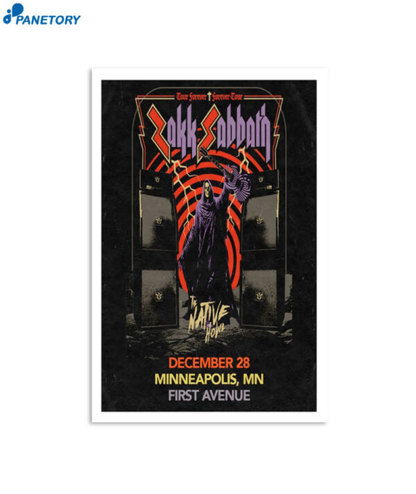 Zakk Sabbath Dec 28 2023 First Avenue Poster