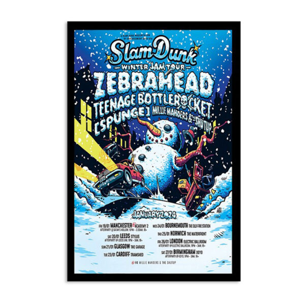 Zebrahead Winter Jam Tour 2024 Poster