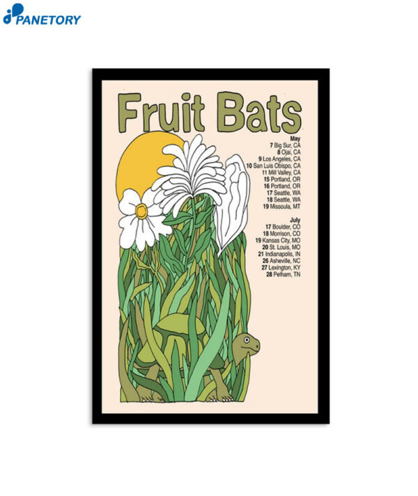 2024 Fruit Bats May & July Tour Poster