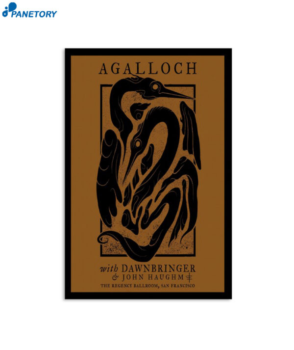 Agalloch Concert 17 February 2024 The Regency Ballroom San Francisco CA Poster