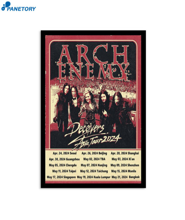 Arch Enemy April 24 2024 Seoul Korea Poster