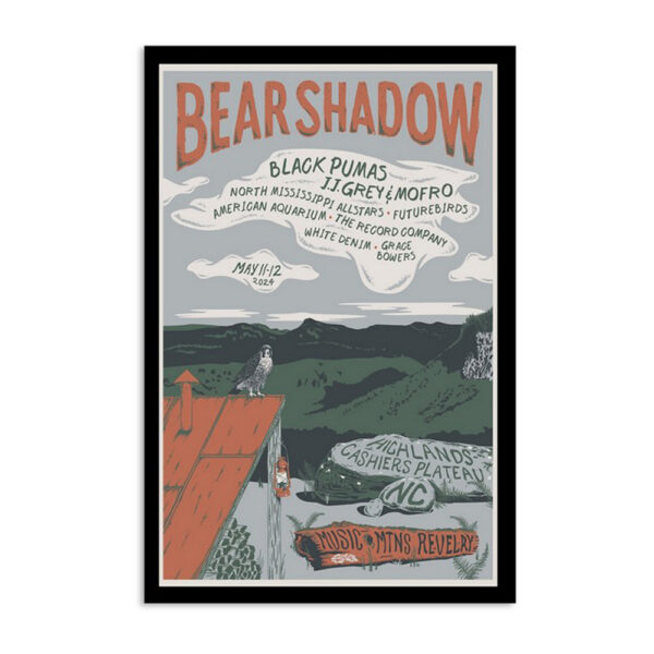 Bear Shadow May 11-12 2024 Highlands Cashiers Plateau NC Poster