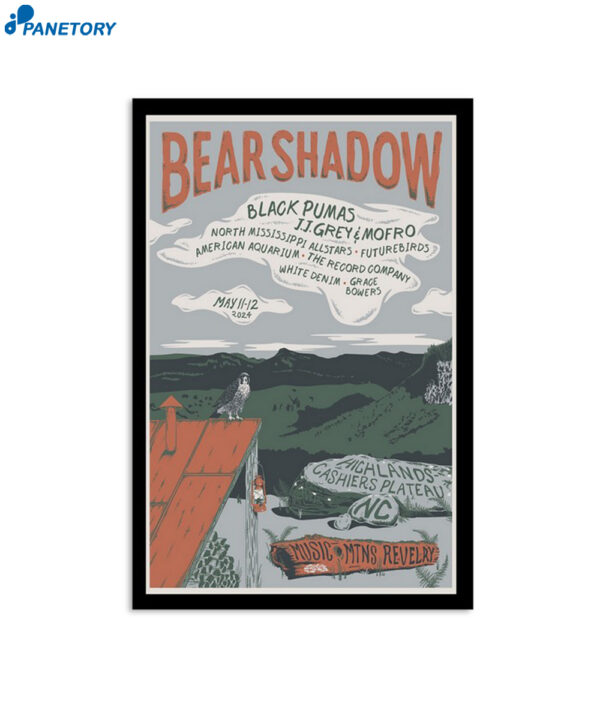 Bear Shadow May 11-12 2024 Highlands Cashiers Plateau NC Poster