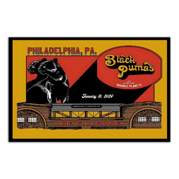 Black Pumas January 18 Philadelphia Pa The Fillmore Poster
