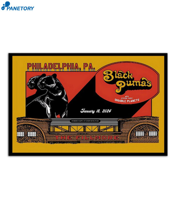 Black Pumas January 18 Philadelphia Pa The Fillmore Poster