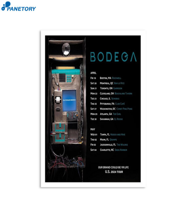 Bodega 2024 U.s. Tour Poster