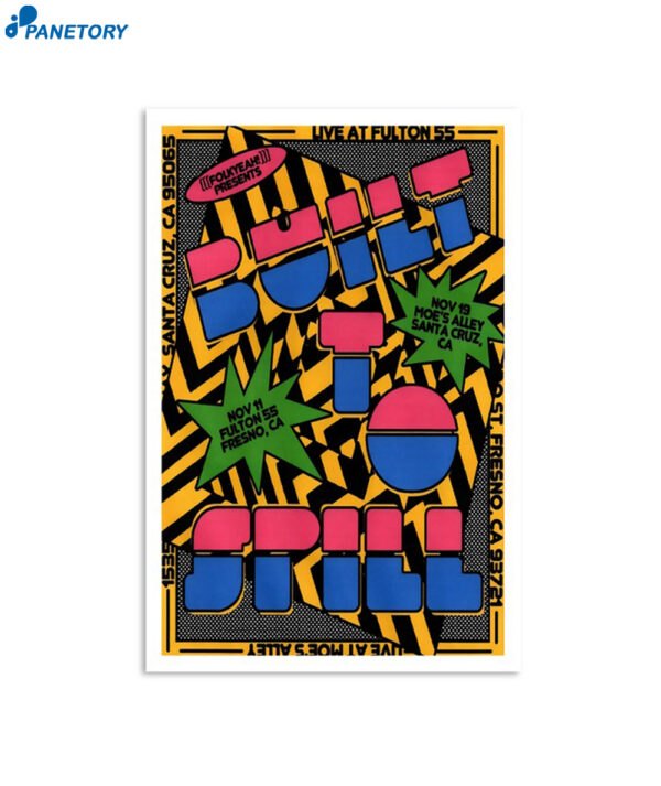 Built To Spill Moe's Alley Santa Cruz Ca November 19 2023 Poster