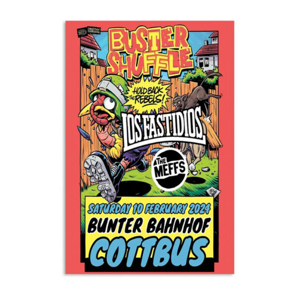 Buster Shuffle Feb 10 2024 Bunter Bahnhof Cottbus Poster
