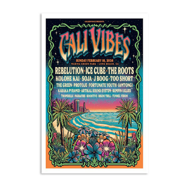 Cali Vibes 2.18.24 Marina Green Park Long Beach Ca Poster