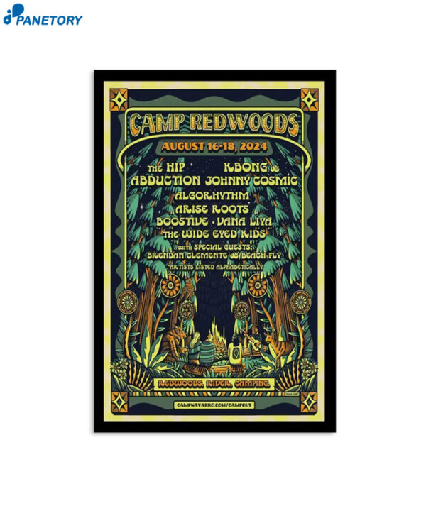 Camp Redwoods Navarro Ca Camp Navarro August 16-18 2024 Poster