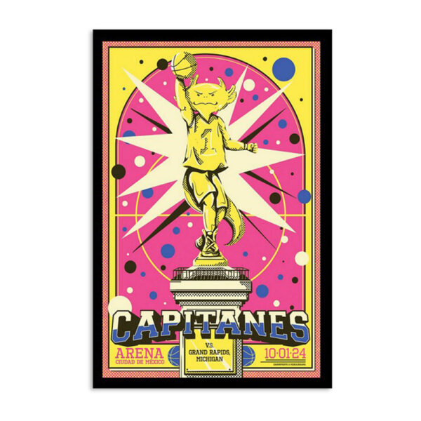 Capitanes Vs Grand Rapids Michigan Arena Ciudad De Mexico January 10 2024 Poster