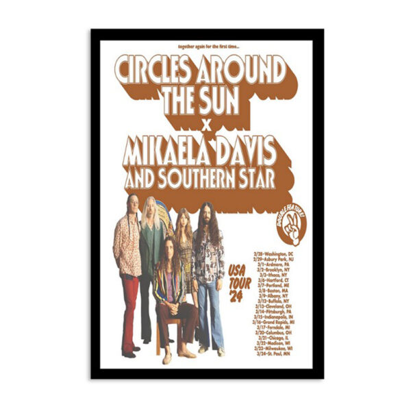 Circles Around The Sun X Mikaela Davis 2024 Usa Tour Poster