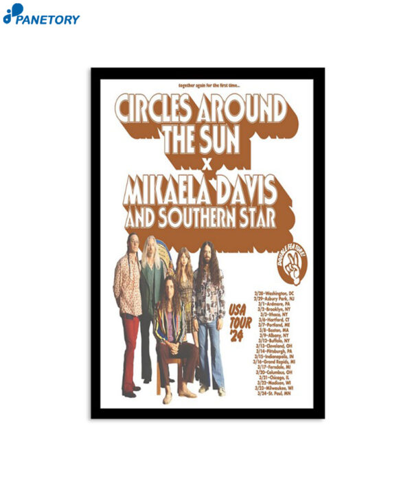 Circles Around The Sun X Mikaela Davis 2024 Usa Tour Poster