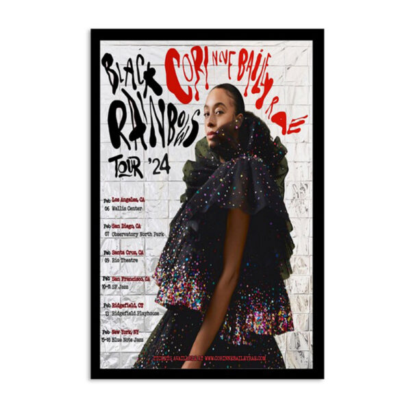 Corinne Bailey Rae Black Rainbows Tour 2024 Poster