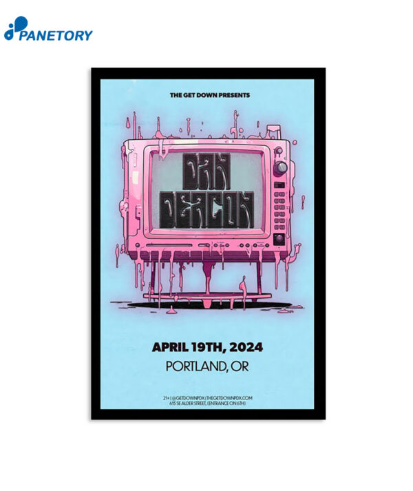 Dan Deacon April 19 2024 The Get Down Portland Or Poster