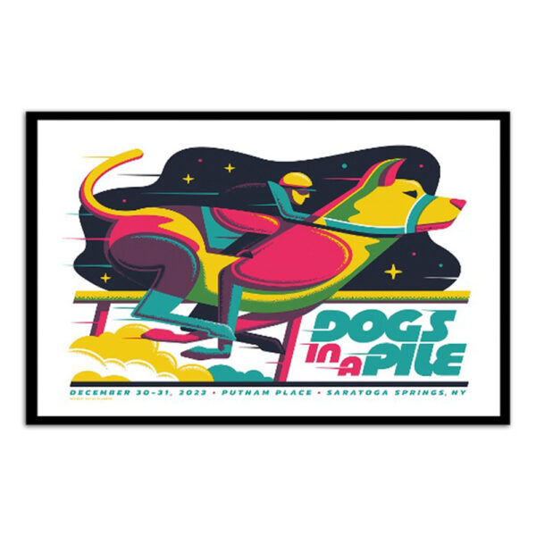 Dogs In A Pile Nye 2023 Putnam Place Saratoga Springs Ny Poster