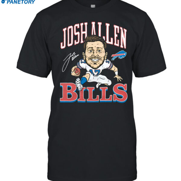 Eric Wood Wearing Bills Josh Allen Signature Shirt